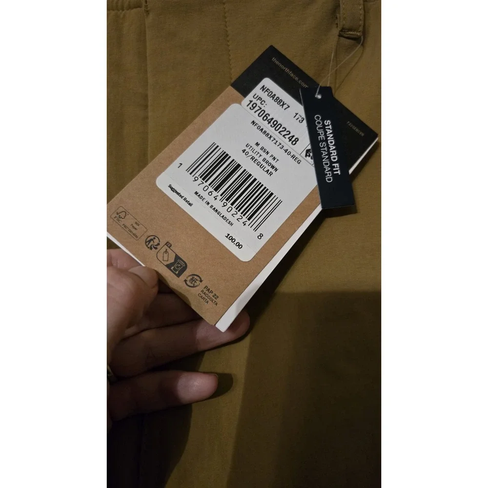 NWT The North Face Men's Basin Pants (Utility Brown) Size 40